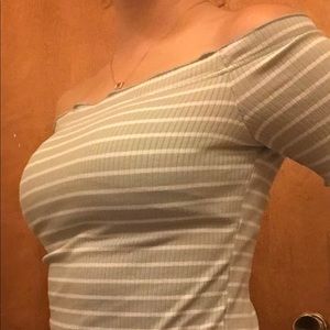Strapless Top With Stripes
